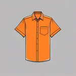 orange collared shirt image